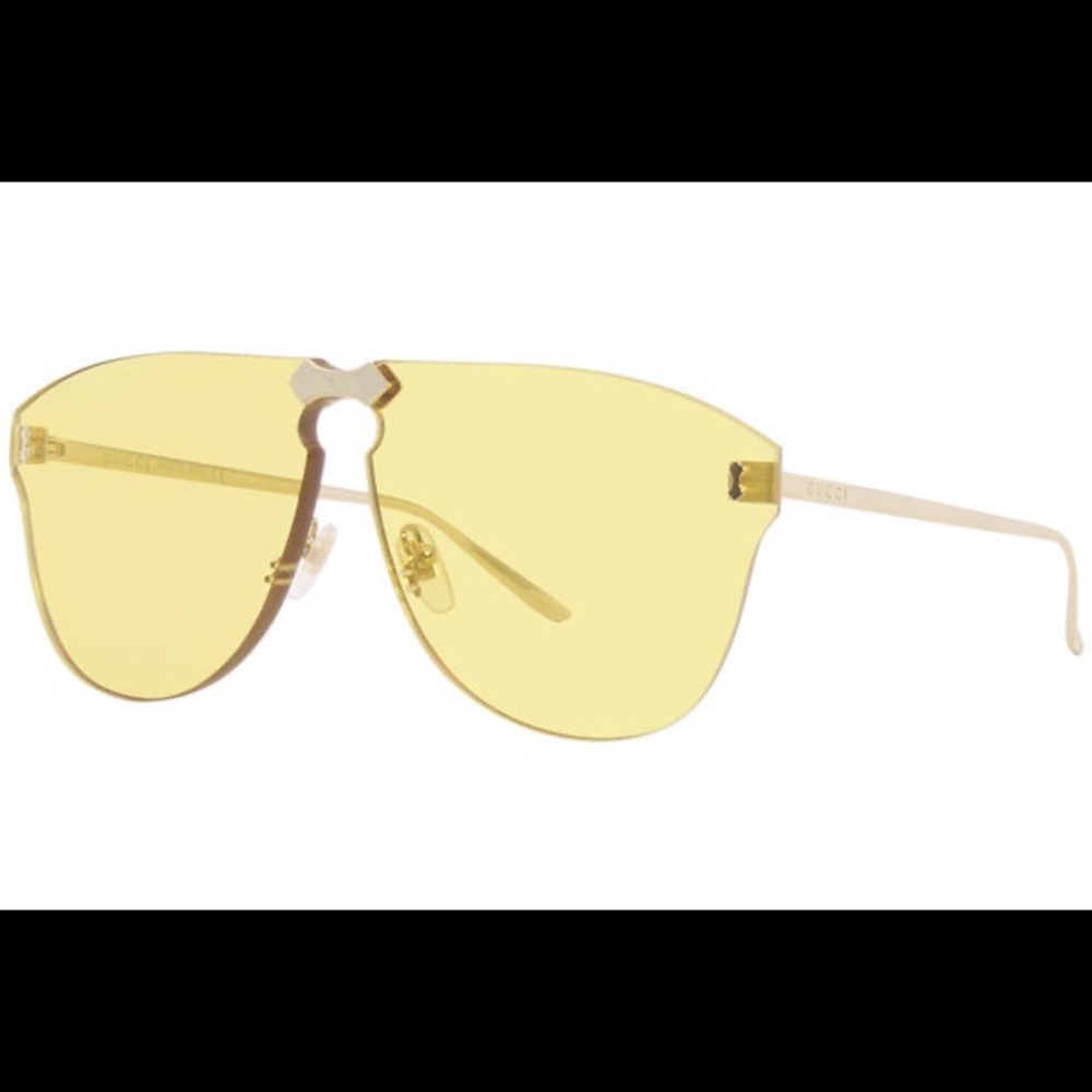 Gucci GG0354S Aviator Golden Metal Sunglasses Unisex